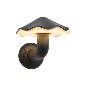 Wholesale Outdoor Decor Waterproof Wall Light Applique Da Esterno Modern IP65 Aluminum Black Mushroom Exterior Wall Sconce