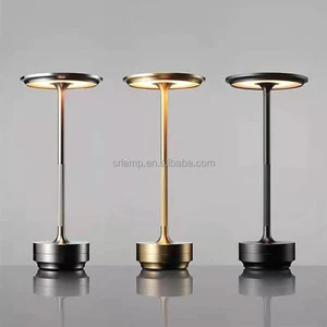 Modern Portable LED Lighting Battery Powered Wireless Night Light Touch Control Dimming Hotel Restaurant Bedside Table Lamp