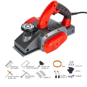 Electric Planer 1600W Portable Hand Planer High Power Woodworking Planing Machine 82*3mm for Wooden Material Trimming