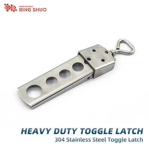 304 Stainless Steel Heavy-Duty Swivel Snap Hook Adjustable Latches for Food Beverage Rotomolded Bins Injection-Molded Containers