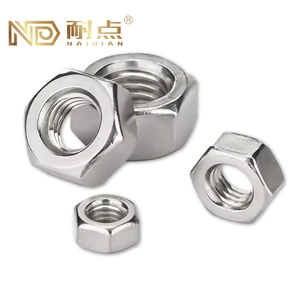 Nai Dian Brand Dip Galvanized Grade 4.8 / 6.8 Left Hand Thread CNC Machined Hex Nuts M6 - M24 for General Industry