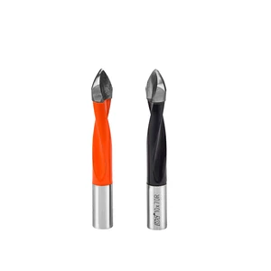 Through Hole Drill Bit Solid Carbide Brad Point Drilling Cutting Tools Hole Saw Through-Hole Row Dowel Drill Boring Bit for Wood