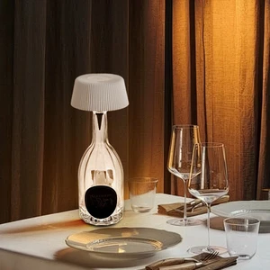 Wholesale Simple Eco-Friendly Cordless Rechargeable Flexible Touch Control Bottle Lamp Cafe Atmosphere Mushroom Light Led 3