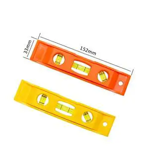 Industrial Grade Multi Color Plastic Mini Spirit Level with 1 Sided Magnet Bubble 0.5mm Accuracy 0-5m Measurement Range