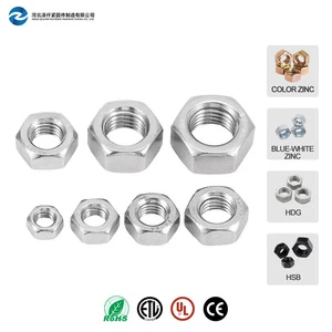 High Quality Carbon Steel Hex Nut DIN 934 Hexagonal Nuts M5 M6 M8 M10 M12 M16 Fasteners Manufacturer China Factory