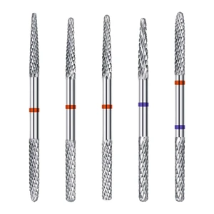 High Quality Double Head Carbide Nail Drill Bits Professional E-file Nail Tool Wear Resistant Durable Custom Brand Accepted