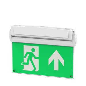 Multiple Mounting Plastic LED Exit Sign Light Replaceable Indicator Film 3H Emergency 1000mAh IP20 CE Certified 2-Year Warranty