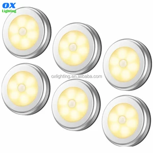 Wholesale Rechargeable Motion Sensor Cabinet Led 6 Wireless Cordless Detector Indoor Auto On/Off Closet Lotus Cabinet Led Light