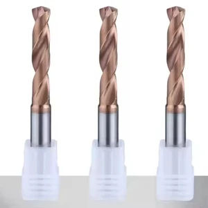 Factory Wholesale 55 Degrees Coated Solid Alloy Carbide Drill Bit Hard Alloy Twist Drill Coated Straight Shank Drill Bit