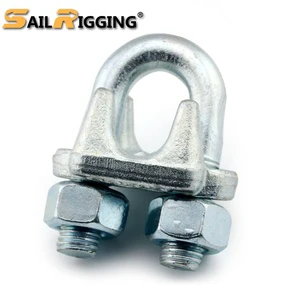 Wire Rope Clips Manufacturer Adjustable Heavy Duty Carbon Steel U Bolt Electro Galvanized US Type Drop Forged Wire Rope Clamps