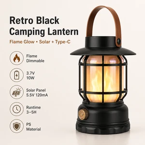 Wholesale LED Retro Camping Lantern with Waterproof Design Battery Operated for Outdoor Night Market and Hiking