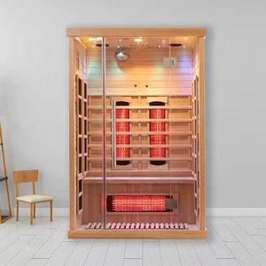 2026 Infrared Heater Far Infra Red Low EMF Home 2 Person Wood Indoor Dry Sauna