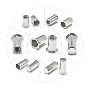 China Manufacturer Small Stainless Steel Countersunk Head Hexagon Rivet Nut Zinc Plated Inner and Outer Hex Steel Rivnut