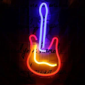 Joystar 40*19*1.9cm Guitar Shape RGB 5V LED Neon Motif Lights With 2-Year Warranty
