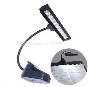 21 cm Long Gooseneck Arm 9 LED Clip Light Piano Playing Music Stand Light