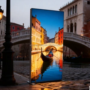 Full Light & RGB Color Big Size Cylinder, Vertical Cube Surrounding Column Box Use For Building & Welcome Banner Led Light Box