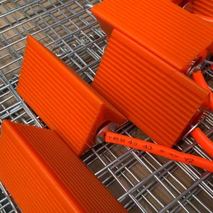 New 200TONS Heavy Duty Polyurethane CPU Wheel Chock with Handle for Small Aircraft and Dock Rail Transport Vehicles