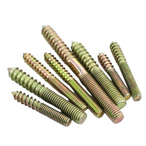 Factory Wholesale Steel Yellow Zinc Plated Double Head Rod Hanger Double End Bolt