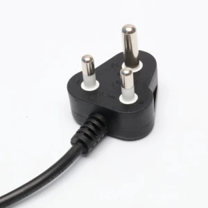 NBTOP South African 16A 250V Electrical Outlet Connection Power Plug 3 AC Outlets (Black White) for Small Appliances Power Cords