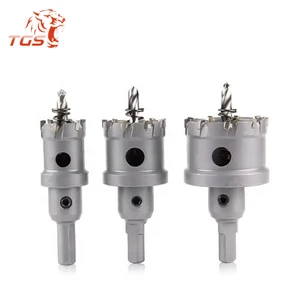 TGS Hot Sale Cordless Drill Bit Set Tungsten Carbide Tipped Hole Saw Cutter Core Bit for Stainless Steel Straight Shank