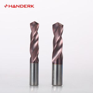 HANDERK Tungsten Carbide Jobber Length Twist Drill Bit with Straight Shank Heavy Duty Drilling for Hard Materials