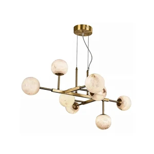 Alabaster Chandelier Living Room Lobby Light Modern Interior Lamp