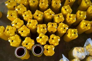 34mm Drill Pipe Carbon Steel Carbide Taper Rod Bit for Well Drilling Rock Mining Construction High Performance Forged