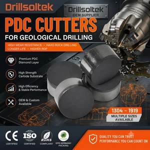 2026 Drillsoltek High Performance Diamond PDC Cutter For Geological Drilling Bits