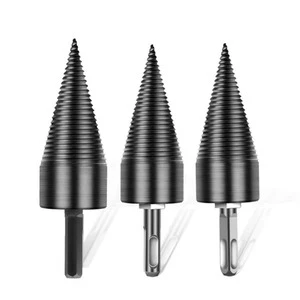 32/42MM Firewood Machine Drill Wood Cone Punch Driver Square Shank/Round Shank/Hex Shank Drill Bit Split Drilling Tool