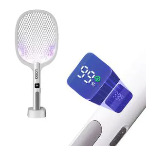 Electric Fly Zapper Killer Racket Bug Mosquito Insect Pest Swatter Wasp Trap Bat with Digital Display