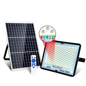 Outdoor Garden Waterproof IP67 100W 400W 600W 800W 1000W Stainless Steel 2835 LED Solar Flood Light 360 Beam Angle Remote