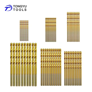 60Pcs 1.0-3.5mm Mini HSS Drill Bits Set, TiN Coated Small Sizes Micro Drill Bit for Metal Aluminum Alloy Steel Plastic Drilling
