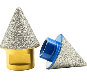 PMS 0-50MM Vacuum Brazed Diamond Beveling Conical Drill Cone Core Bit Ceramic Porcelain Trimming Chamfer Drill Bit
