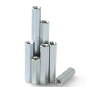 Carbon Steel Hex Stud Spacer Female Thread Pillar Double-ended Pass Hexagonal Standoff Hexagon Column Long Connecting Nut
