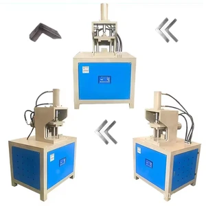 90 Degree Hydraulic square Pipe Angle Cutting Machinery Stainless Steel Tube Notching Punching Pressing Flattening Machine