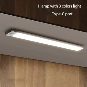 USB Rechargeable Magnet Cabinet Night Lamp 1W 2W 3W 3CCT Dimming Wall Mounted Under Motion Sensor Led Cabinet Light