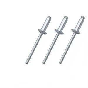 Steel Heat Resistant Blind Rivets with Sharp Head Pop and Open End Types Grade Class 4.8 & 6.8 Bright Finish