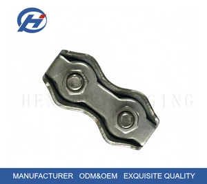 Factory Wholesale Hot Dipped Galvanized Double Wire Rope Clip Carbon Steel Cable Clamp Anti Rust Construction Rigging Hardware