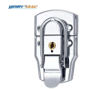 Customized Hasp Tool Box Latch Lock Music Equipment Toggle Latch Lock With Key Plated Latch Catch