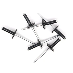 4.8mm Large Flange Black Painted Aluminium Multigrip Blind Rivets Pop Rivet Fasteners