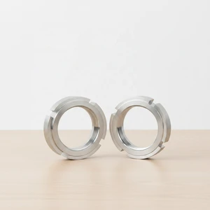 Jianqiao OEM Custom Threaded Stainless Retaining Nut With External Slots for Fluid Equipment Assembly Fixing