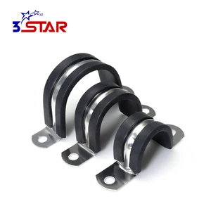 Hot Selling Stainless Steel 304 Saddle Pipe Clamp with Rubber for Pipe