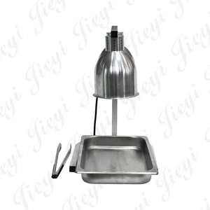 Heat Preservation Lamp Dual Infrared Heating Lamps, Evenly Keep Food Juicy Without Drying Integrated Deep Drip Tray OEM ODM