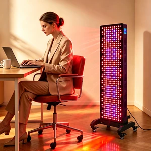 Red Light Therapy Panel for Body and Face 420 Leds 9 Wavelength Near Infrared Therapy Light 660nm 850nm for Recovery