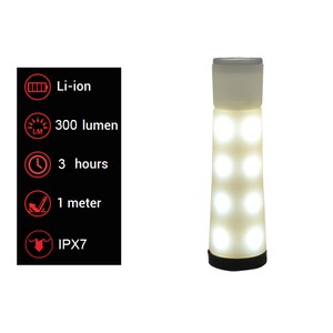 Waterproof Portable Rechargeable Camping Lantern Silica Gel Body with Red Light and Magnetic Base for Outdoor Camping Reading