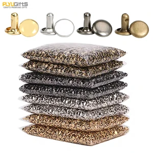 Custom Double-End Clothing Leather Rivets Double Head Cap Couture Metal Remache Cobbler Brass Steel for Garments