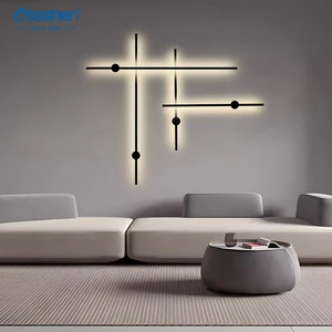 IP20 Indoor Fasion Modern Decorative Long Strip Led Bedroom Interior Wall Lights Decoration Luxury Wall Lamp for Hotel Home