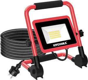 Hychika LED Construction Spotlight IP65 Waterproof Portable Work Lamp