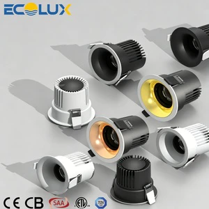 Ecolux High CRI 95 Anti-Glare Adjustable Smart Cob Downlight Project Aluminum 3CCT Dimmable CE ETL SAA Recessed LED Spot Light