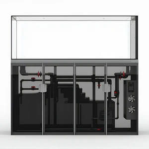 Aquariums Accessories Dragon Fish Tank Large Living Room Aquarium Bottom Filtration Ultra-Clear Glass Divider